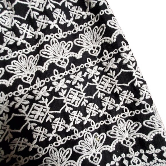 Ann Taylor LOFT Womens Black Floral Embroidered Casual Mini Skirt Size 0 NWT - Picture 9 of 9